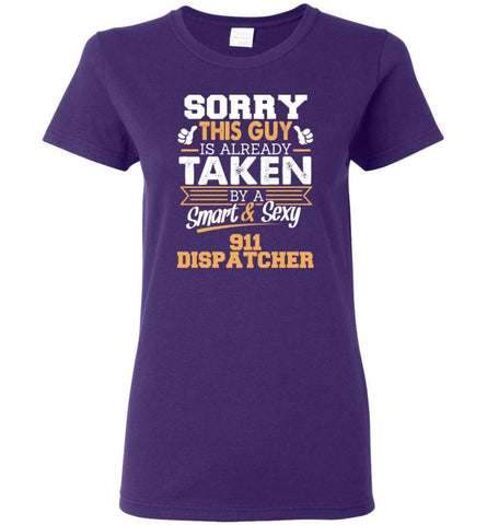 911 Dispatcher Shirt Cool Gift for Boyfriend Husband or Lover Women Tee - Purple / M - 4