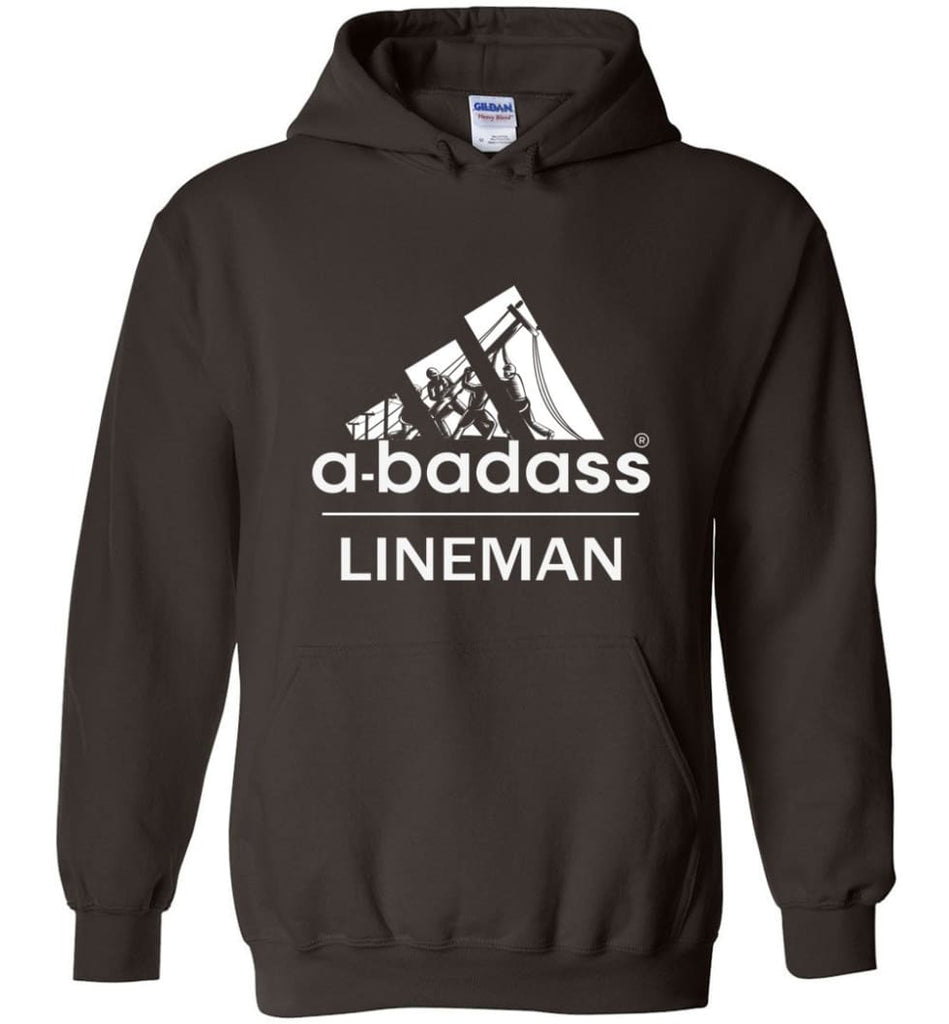 A Badass Lineman Shirts My Daddy Is A Lineman Shirt - Hoodie - Dark Chocolate / M