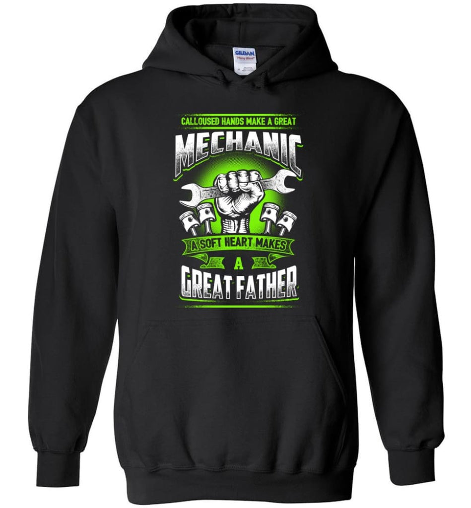 A Great Father Mechanic Mechanic Shirt For Father - Hoodie - Black / M