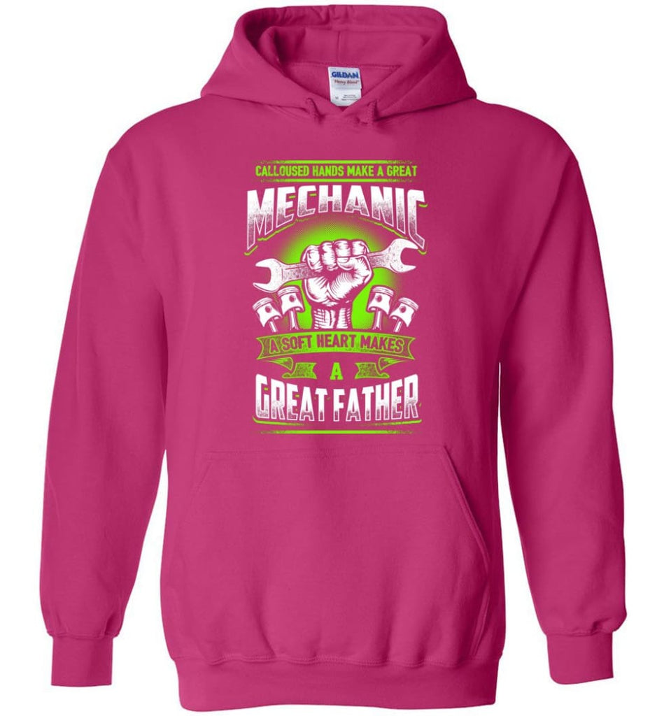 A Great Father Mechanic Mechanic Shirt For Father - Hoodie - Heliconia / M