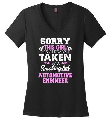 Accountant Shirt Cool Gift for Girlfriend Wife or Lover Ladies V-Neck - Black / M - 11