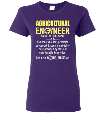 Agricultural Engineer Definition Women Tee - Purple / M