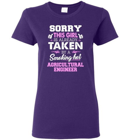 Agricultural Engineer Shirt Cool Gift for Girlfriend Wife or Lover Women Tee - Purple / M - 13