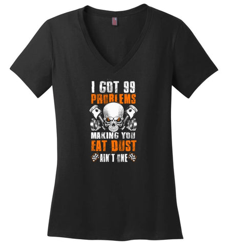 American By Birth Mechanic By Choice Shirt Ladies V-Neck - Black / M