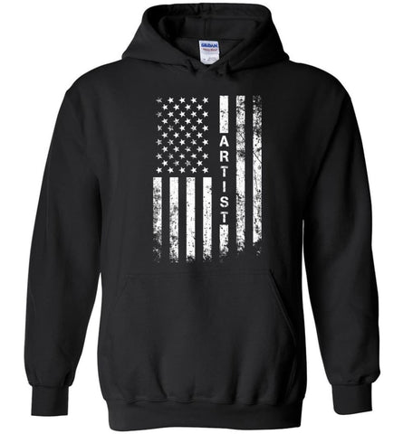 American Flag Artist Cool and Best Christmas Gifts for Artist T-shirt Sweatshirt and Hoodie - Black / M