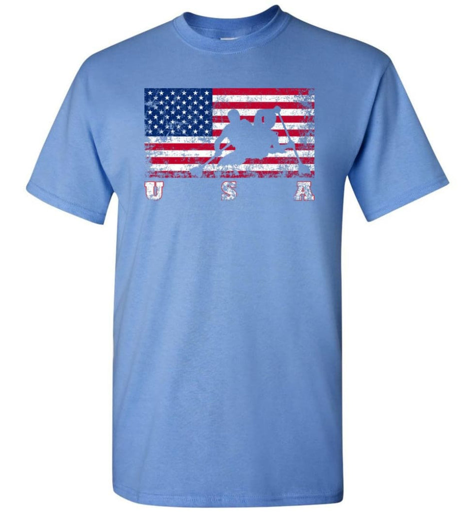 American Flag Canoe Sprint T-Shirt - Carolina Blue / S
