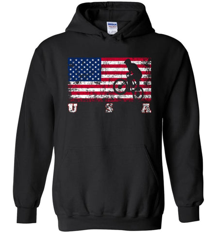 American Flag Cycling BMX - Hoodie - Black / M