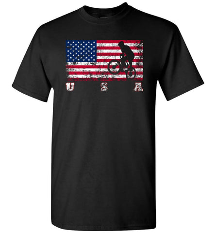 American Flag Cycling Bmx T-Shirt - Black / S
