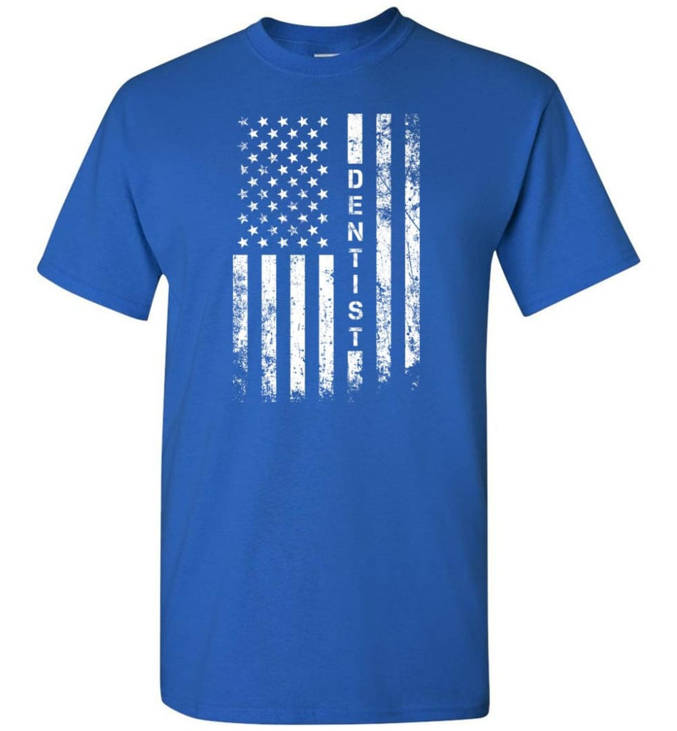 American Flag Dentist - Short Sleeve T-Shirt - Royal / S