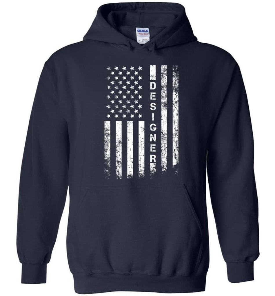 American Flag Designer - Hoodie - Navy / M