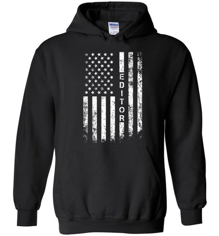 American Flag Editor - Hoodie - Black / M