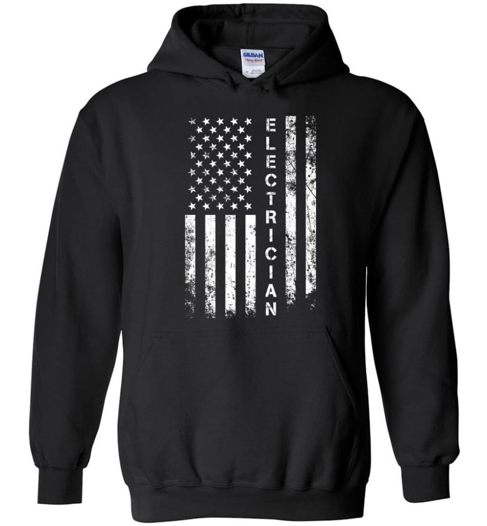 American Flag Electrician - Hoodie - Black / M
