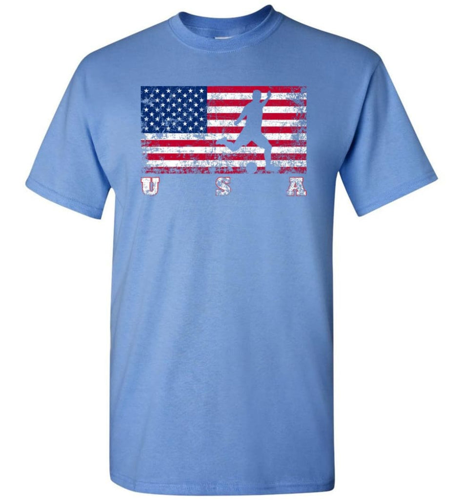American Flag Football - Short Sleeve T-Shirt - Carolina Blue / S