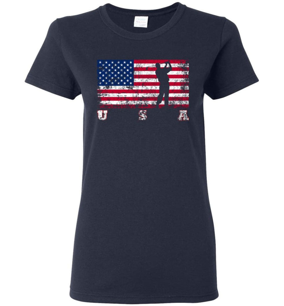 American Flag Golf Women Tee - Navy / M
