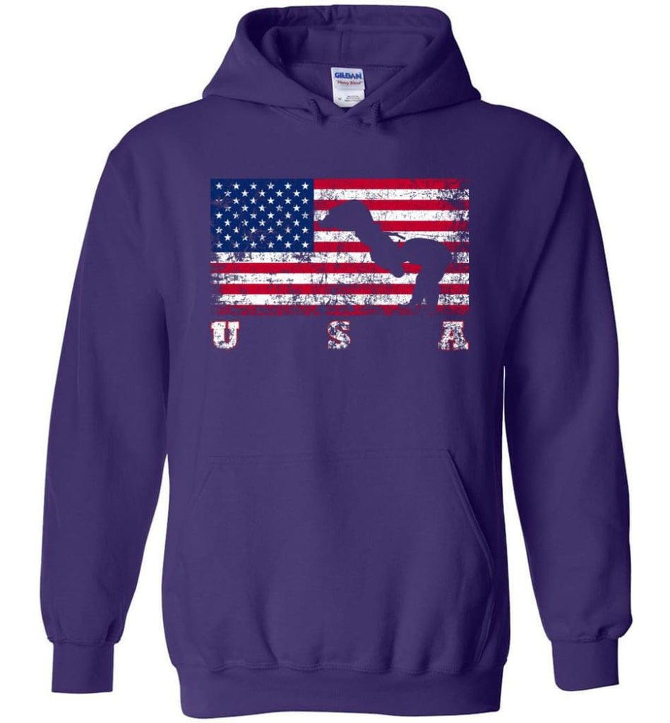 American Flag Judo - Hoodie - Purple / M