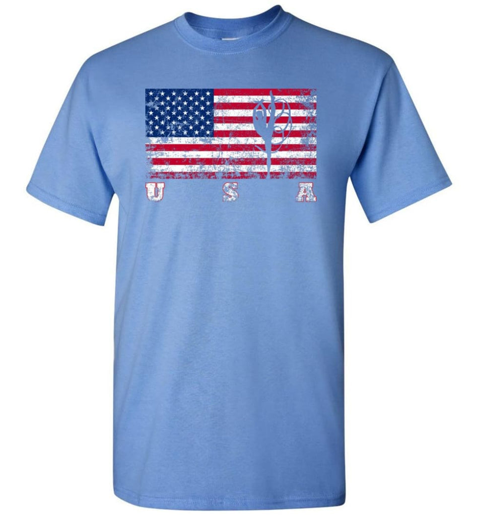 American Flag Rhythmic Gymnastics - Short Sleeve T-Shirt - Carolina Blue / S