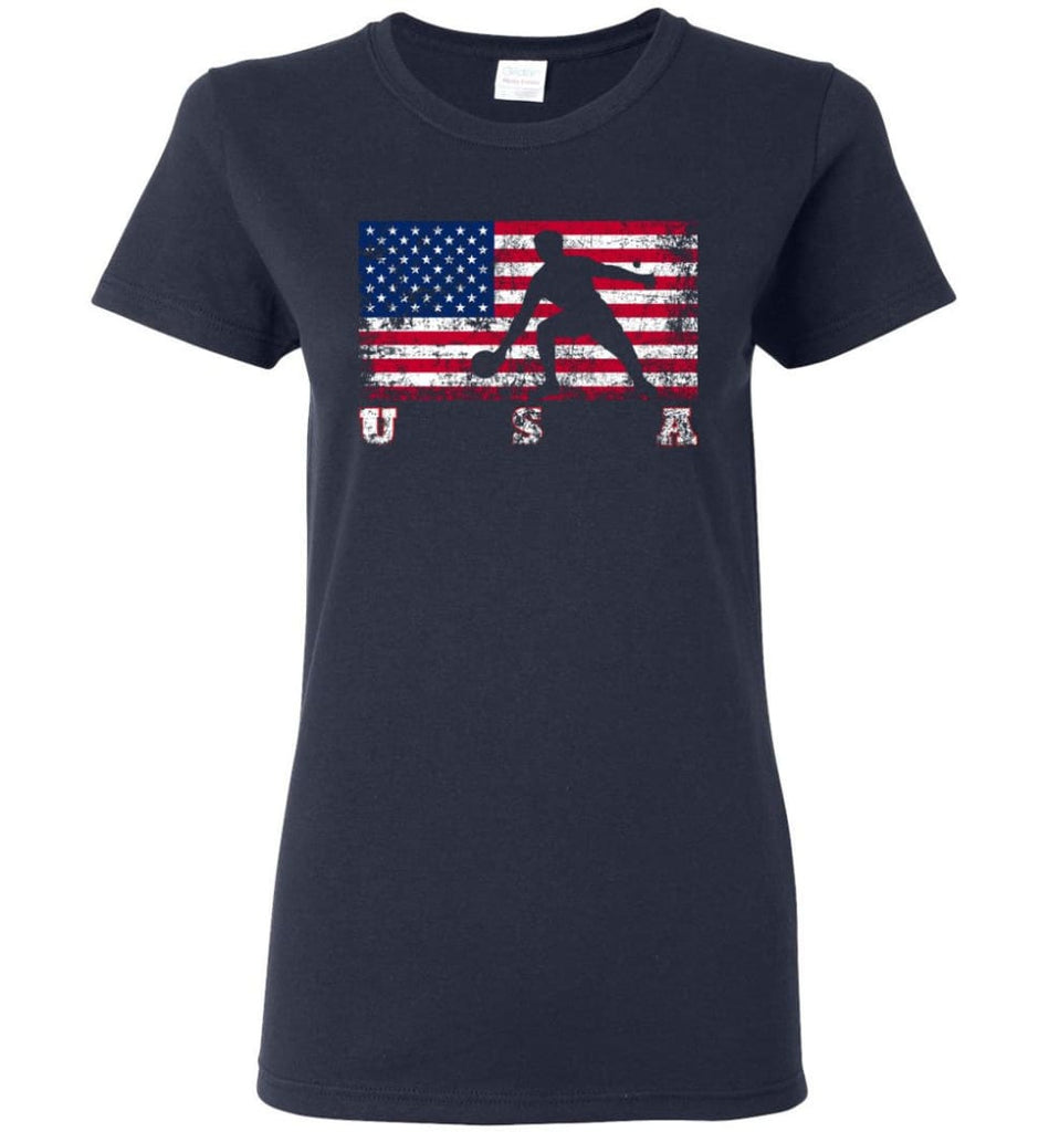 American Flag Table Tennis Women Tee - Navy / M