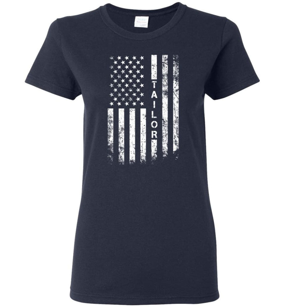 American Flag Tailor Women Tee - Navy / M