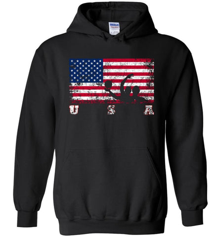 American Flag Water Polo - Hoodie - Black / M
