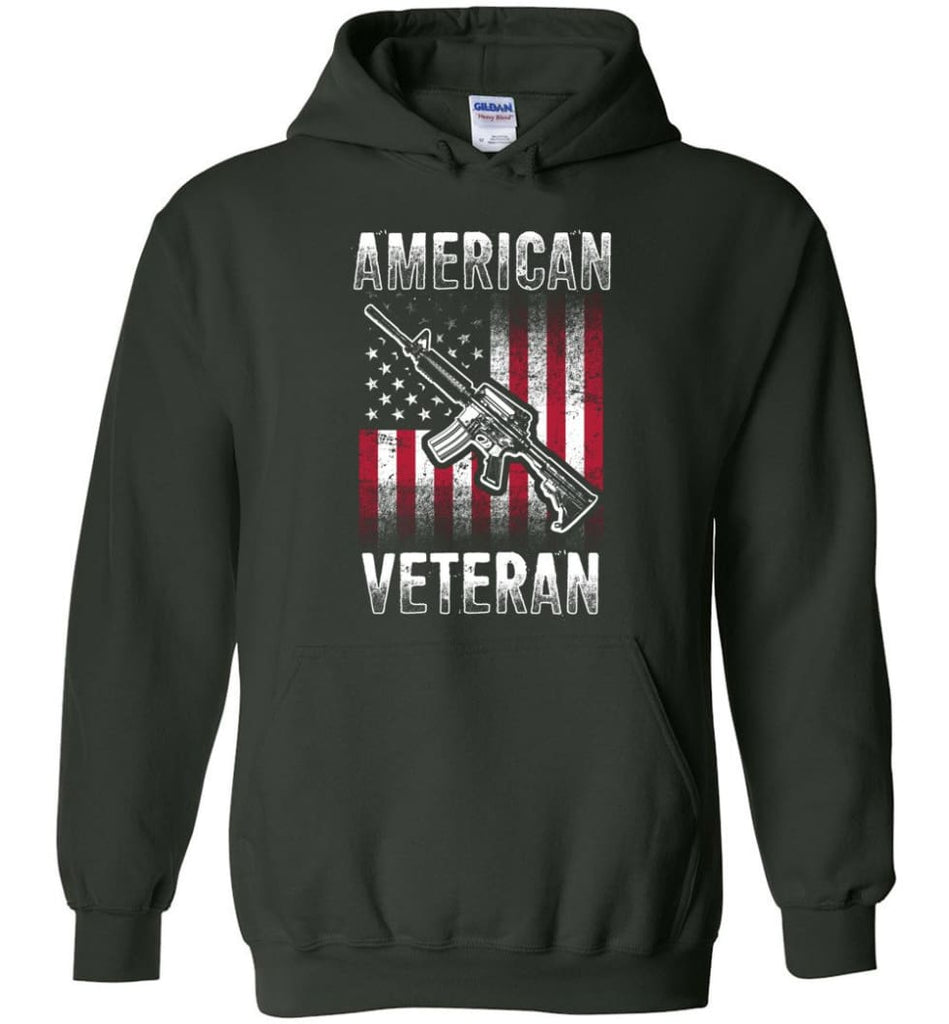 American Veteran Shirt - Hoodie - Forest Green / M