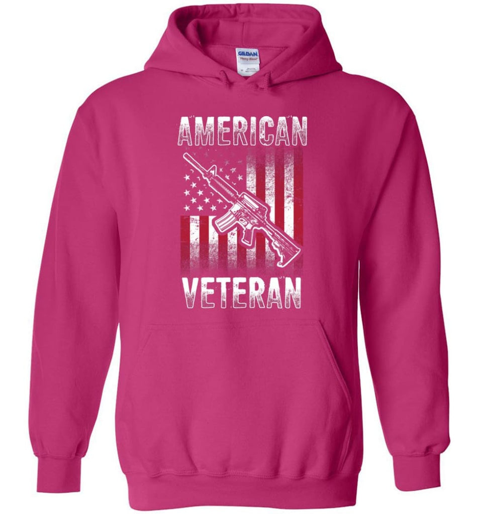 American Veteran Shirt - Hoodie - Heliconia / M