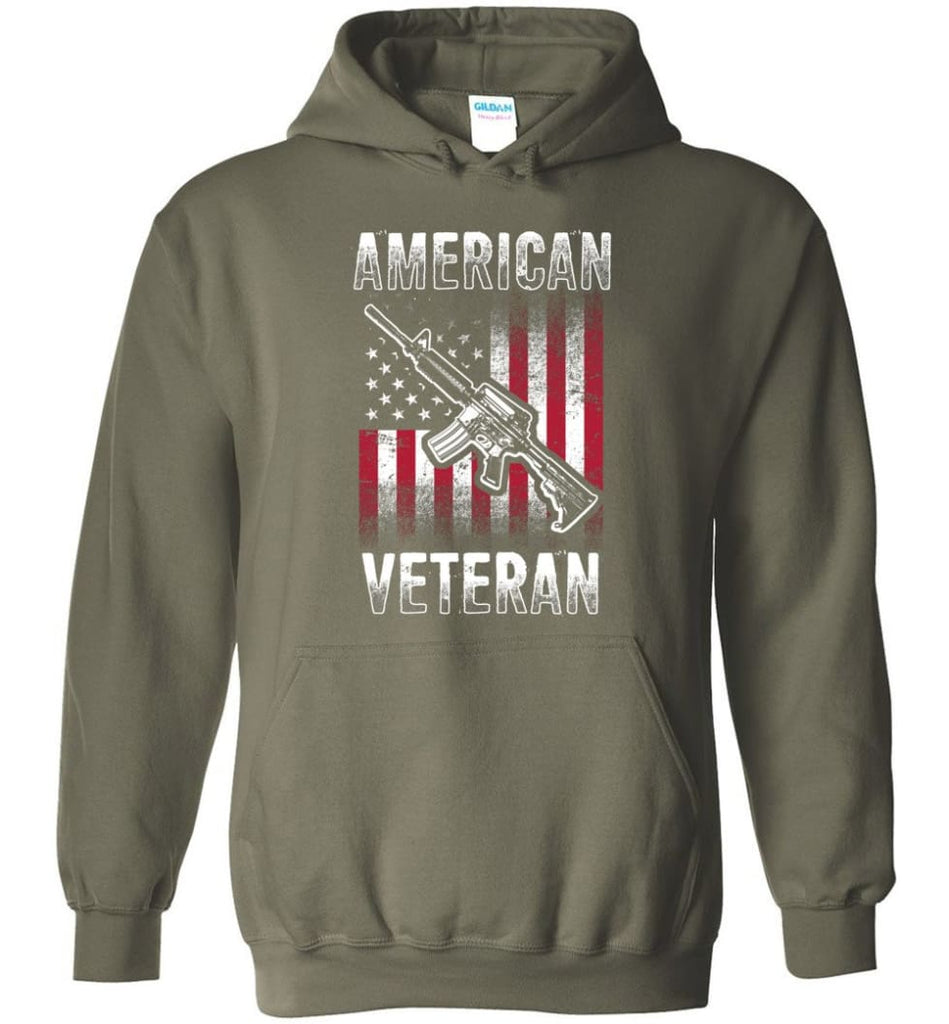 American Veteran Shirt - Hoodie - Military Green / M