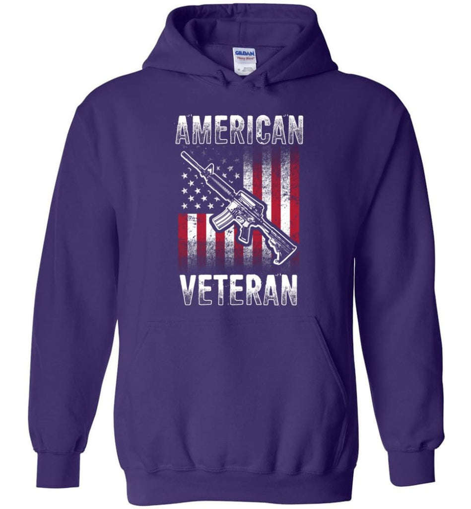 American Veteran Shirt - Hoodie - Purple / M