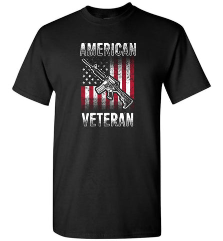 American Veteran Shirt - Short Sleeve T-Shirt - Black / S