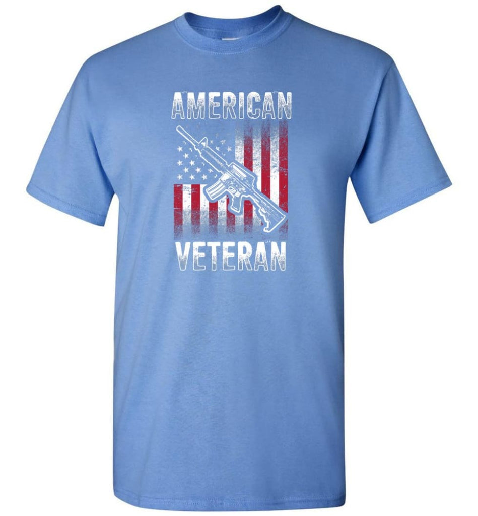 American Veteran Shirt - Short Sleeve T-Shirt - Carolina Blue / S