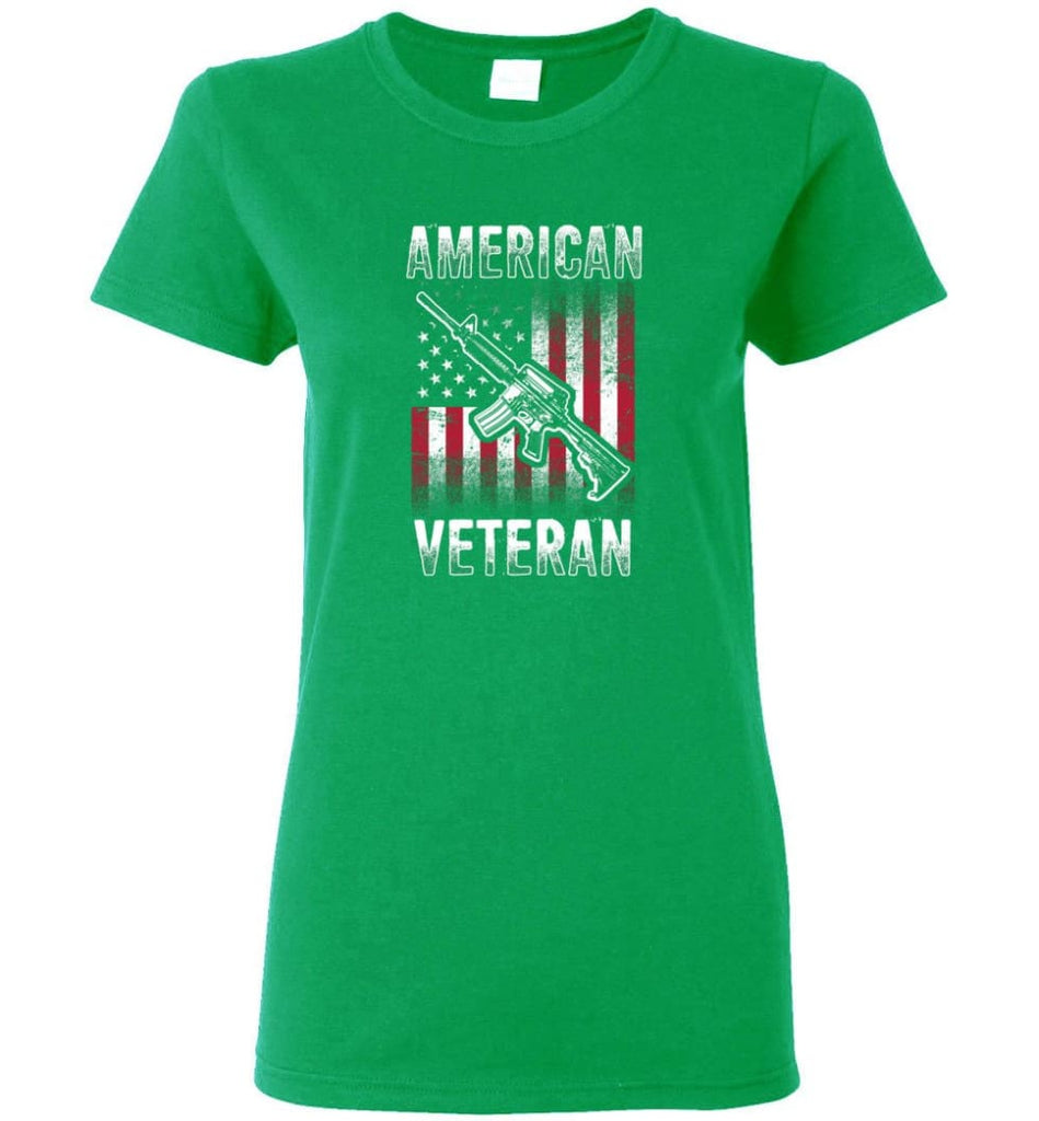 American Veteran Shirt Women Tee - Irish Green / M
