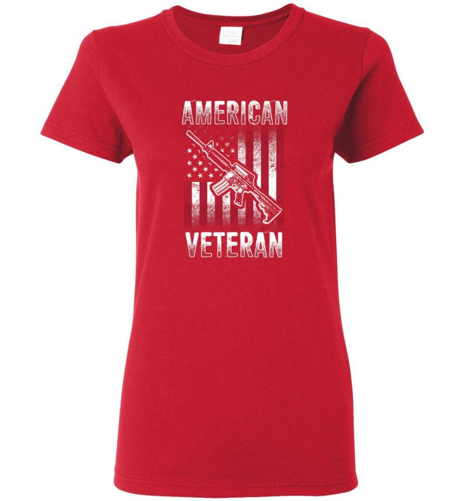 American Veteran Shirt Women Tee - Red / M