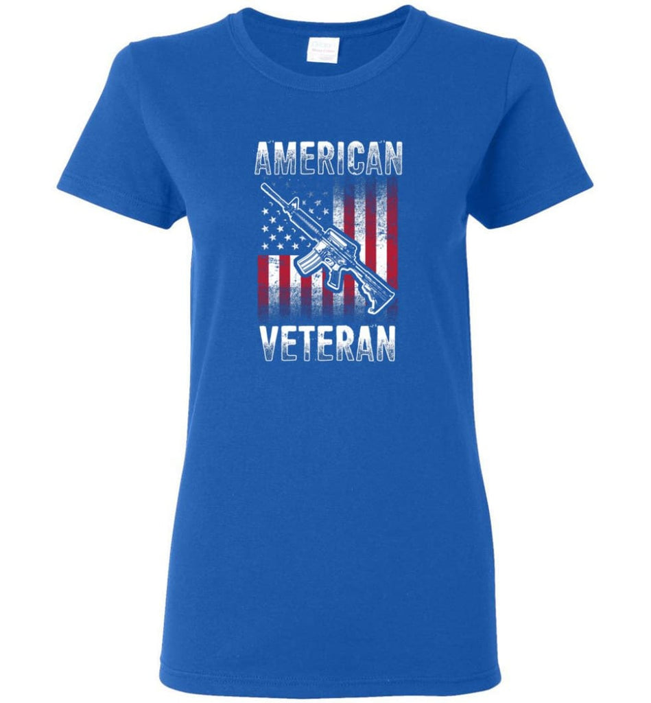 American Veteran Shirt Women Tee - Royal / M