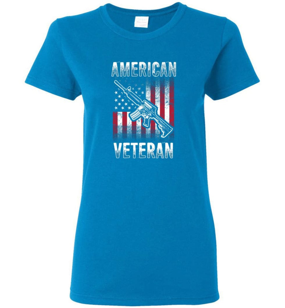 American Veteran Shirt Women Tee - Sapphire / M