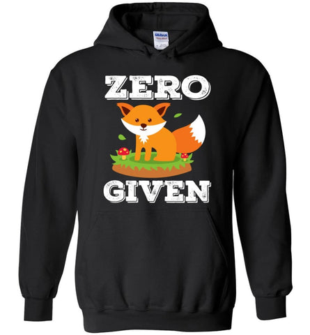Animal Lover Gift Shirt Cute Zero Fox Given - Hoodie - Black / M