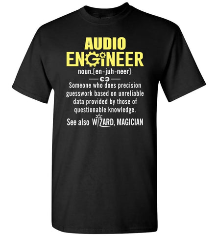 Audio Engineer Definition - Short Sleeve T-Shirt - Black / S