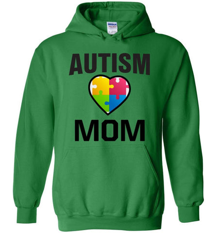Autism Awareness Shirt Proud Autism Mom Mother Mommy - Hoodie - Irish Green / M
