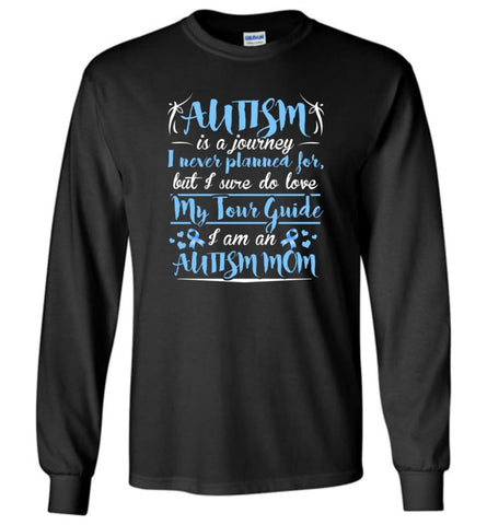 Autism Awareness Shirt Proud Autism Mom Mother Supports Autism Long Sleeve T-Shirt - Black / M