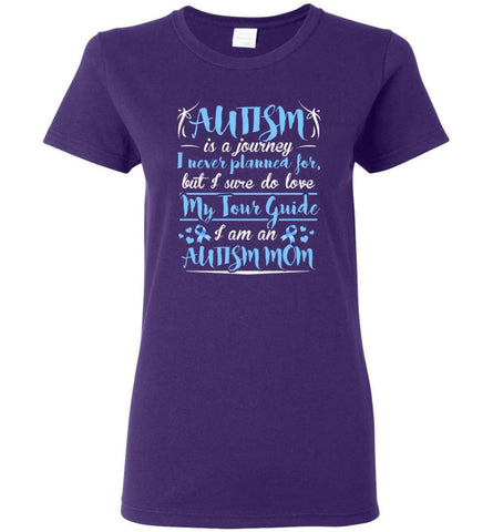 Autism Awareness Shirt Proud Autism Mom Mother Supports Autism Women Tee - Purple / M
