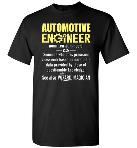 Automotive Engineer Definition - Short Sleeve T-Shirt - Black / S