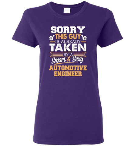 Automotive Engineer Shirt Cool Gift for Boyfriend Husband or Lover Women Tee - Purple / M - 11