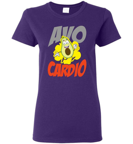 Avocado Avo Cardio Exercise Funny Fitness Workout Lover Shirt Women Tee - Purple / M