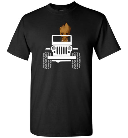Baby Groot Drive A Jeep - T-Shirt - Black / S - T-Shirt