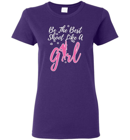 Be The Best Shoot Like A Girl Women Tee - Purple / M