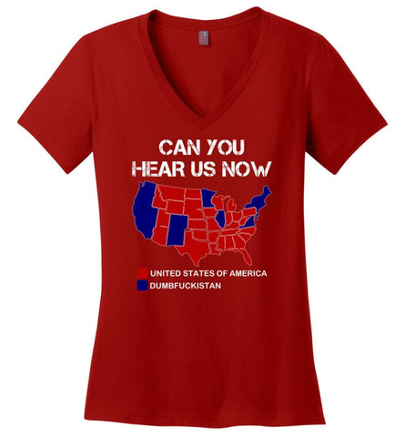 Beer Is Made From Hops Beer Is Salad Ladies V-Neck - Red / M