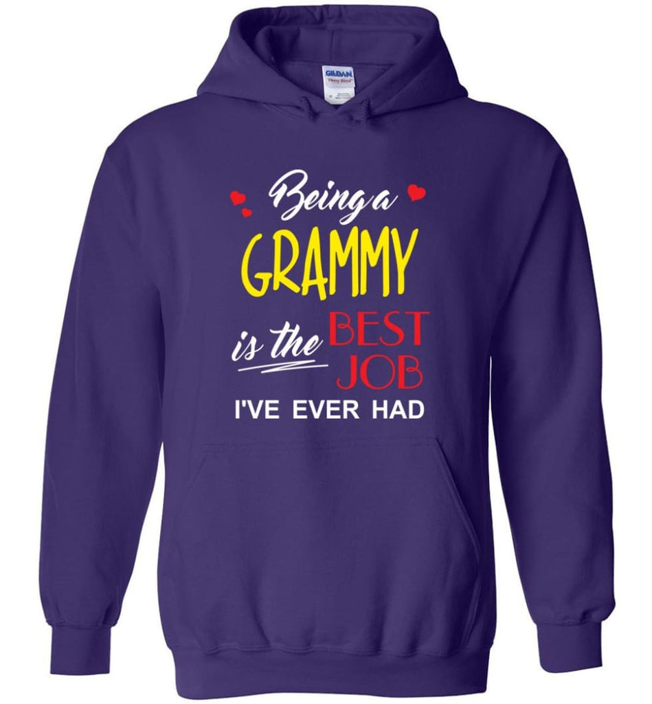 Being A G Is The Best Job Gift For Grandparents Hoodie - Purple / M