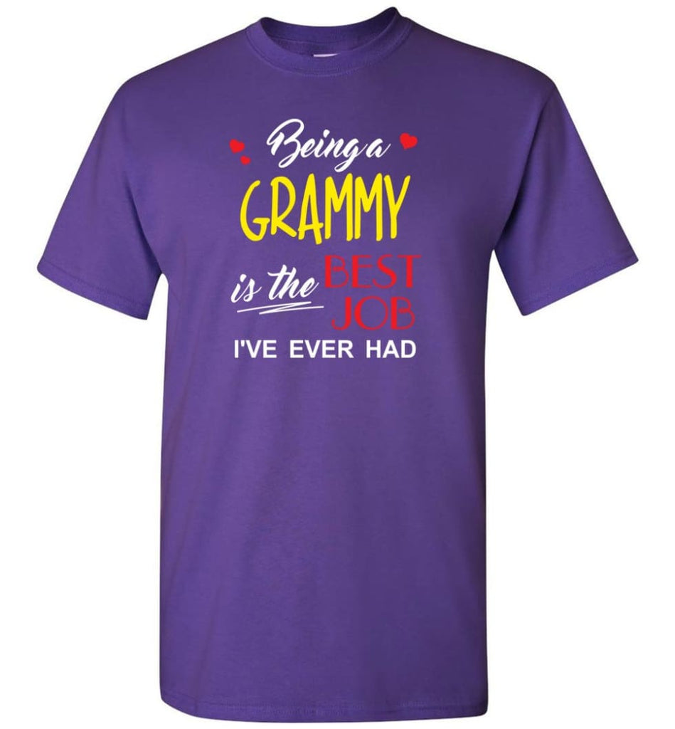 Being A G Is The Best Job Gift For Grandparents T-Shirt - Purple / S