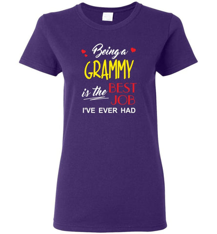 Being A G Is The Best Job Gift For Grandparents Women Tee - Purple / M