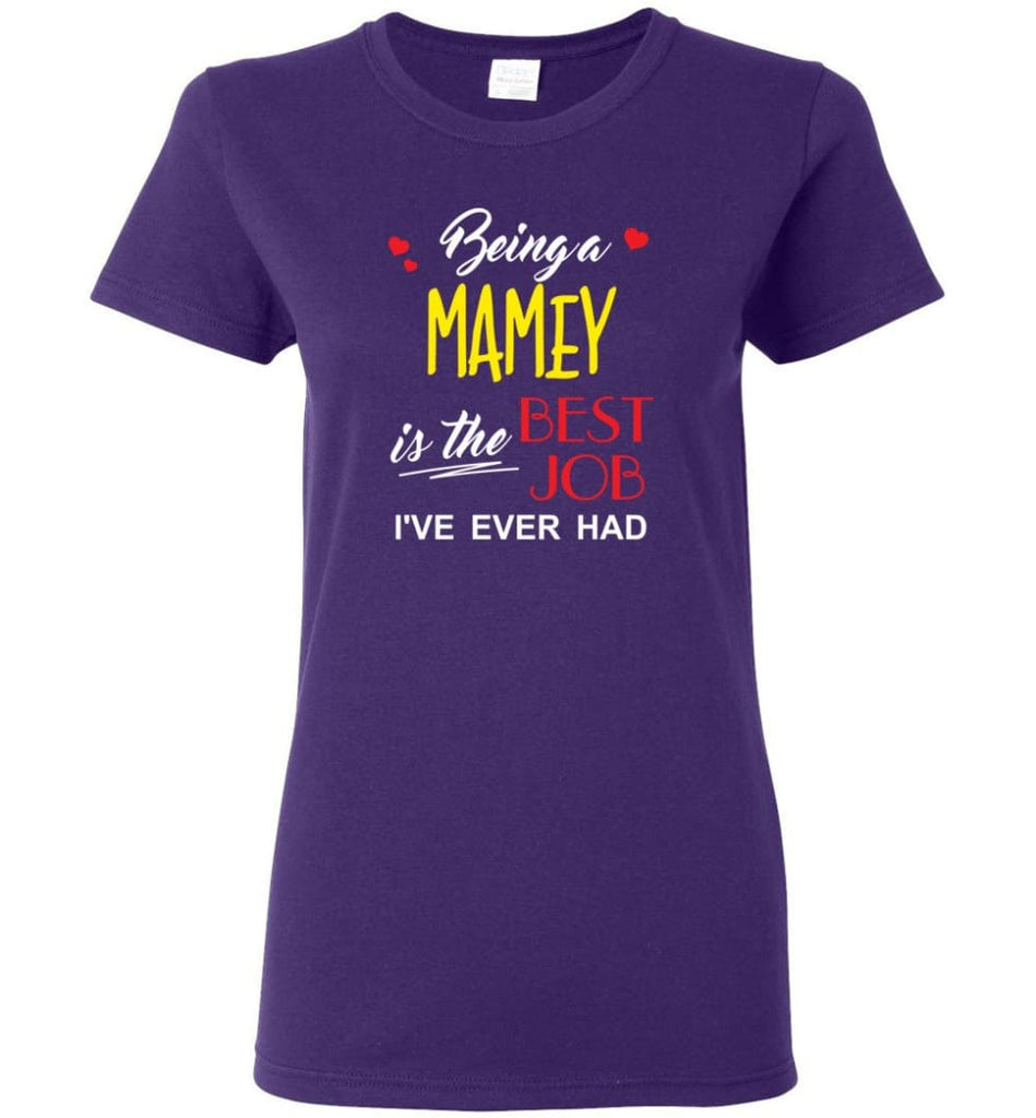Being A Mamey Is The Best Job Gift For Grandparents Women Tee - Purple / M