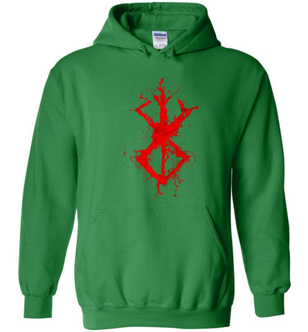 Berserk Blood Valhalla Shirt Viking Warrior - Hoodie - Irish Green / M