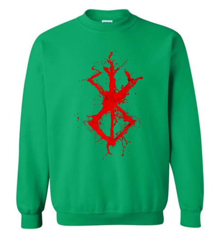 Berserk Blood Valhalla Shirt Viking Warrior Sweatshirt - Irish Green / M